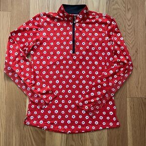 SanSoleil Floral 1/4 Zip Golf Top